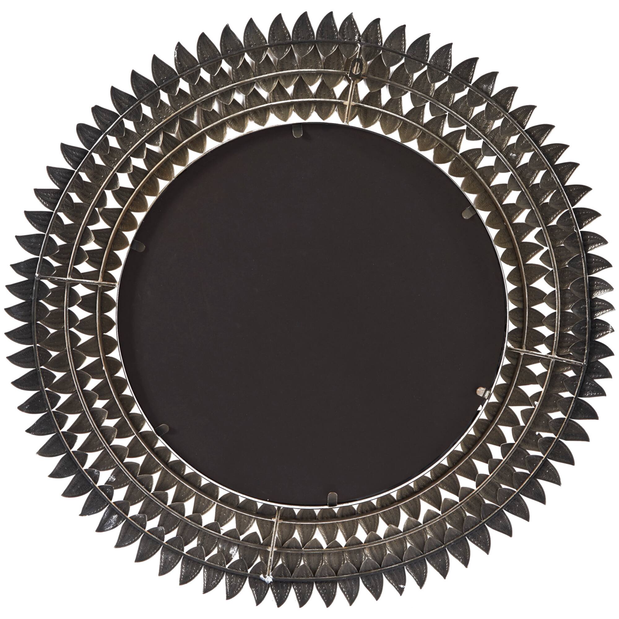 Gold Metal Radial Leaf Wall Mirror 32" x 1" x 32"